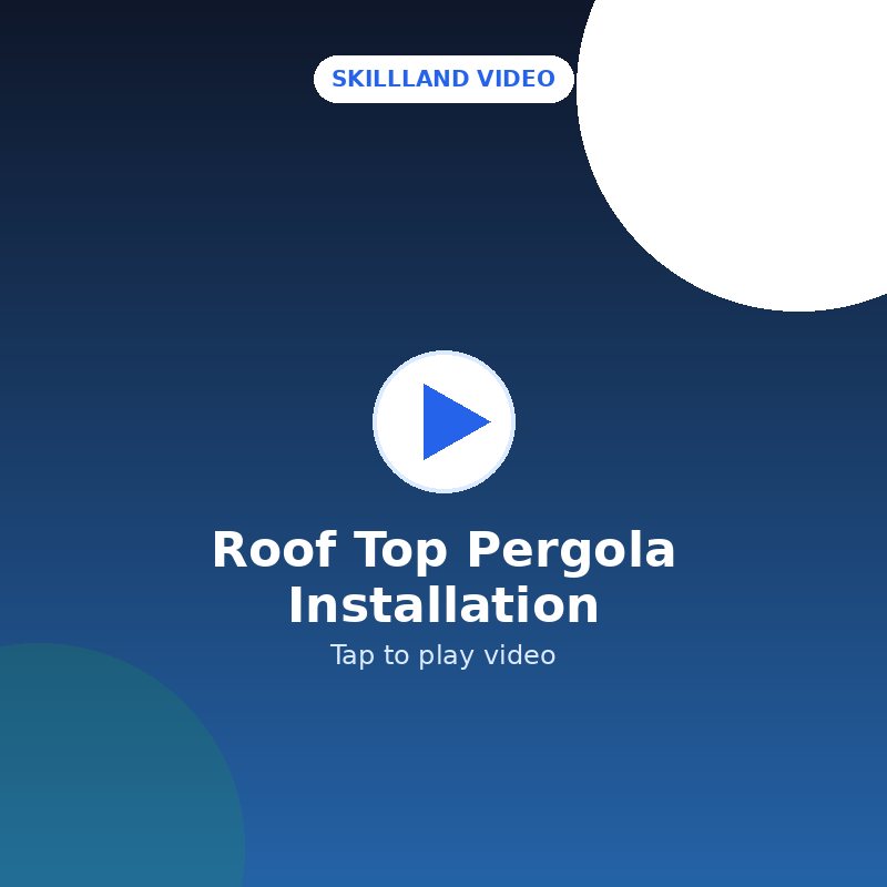 Roof Top Pergola Installation video thumbnail